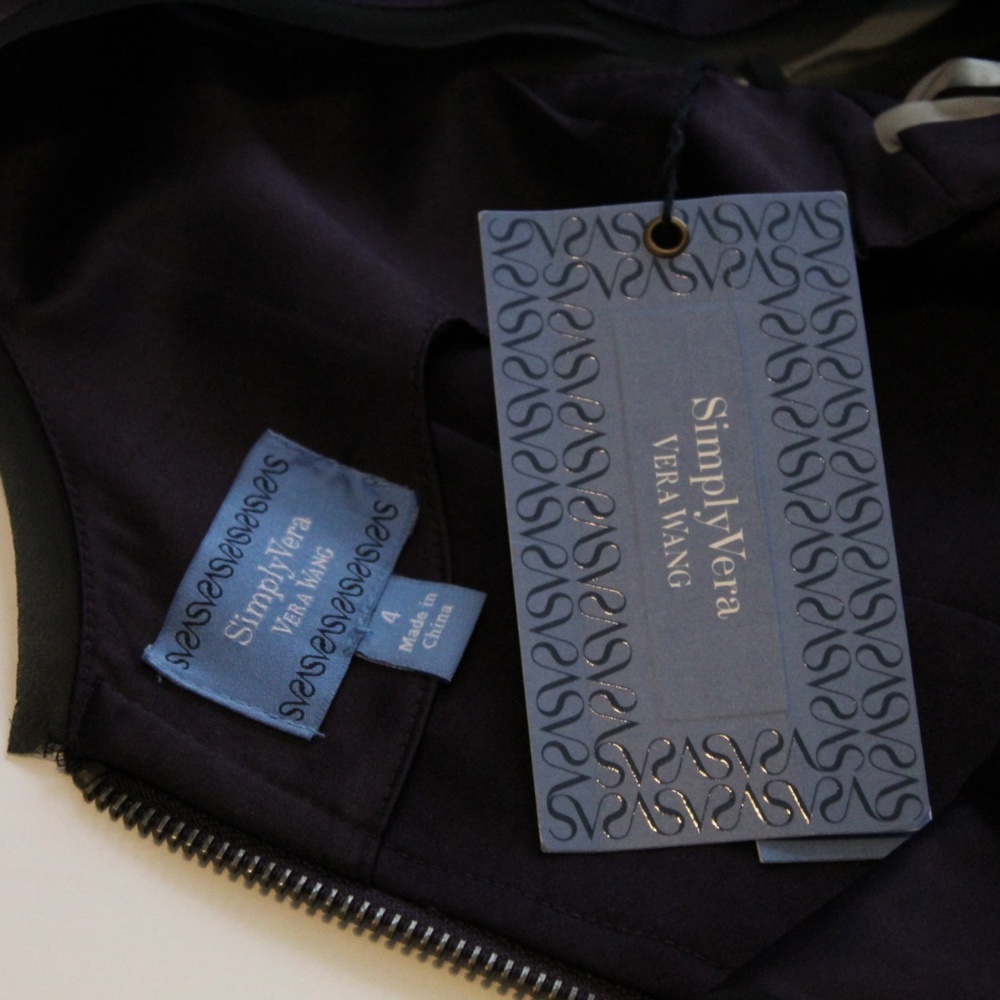 NWT Vera Wang Cocktail Fancy Dress (4) NEW Plum - Picture 8 of 8